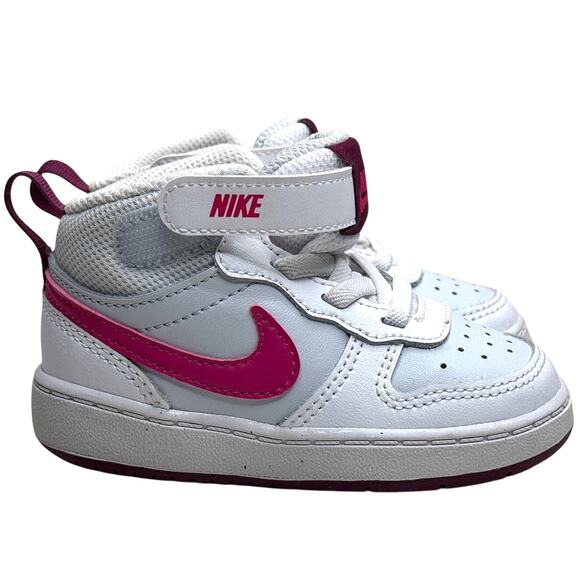 Nike Other - Nike Court Borough Mid 2 White and Pink Size 6C
